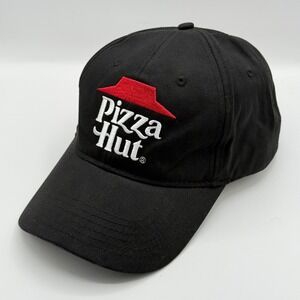 Genuine Pizza Hut Black Embroidered Baseball Cap Hat Adjustable IQ Apparel LLC